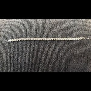 Silver diamond bracelet